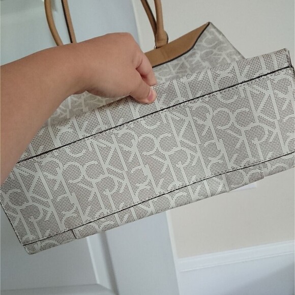 Calvin Klein beige & Brown Satchel Shoulder Bag - Picture 11 of 11